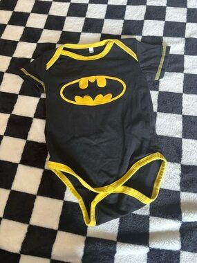 12 month Batman diaper shirt